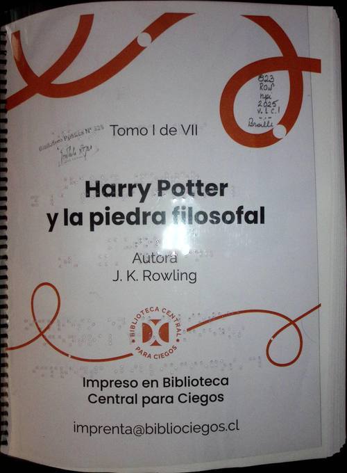 Harry Potter y la piedra filosofal [Braille] / J.K. Rowling